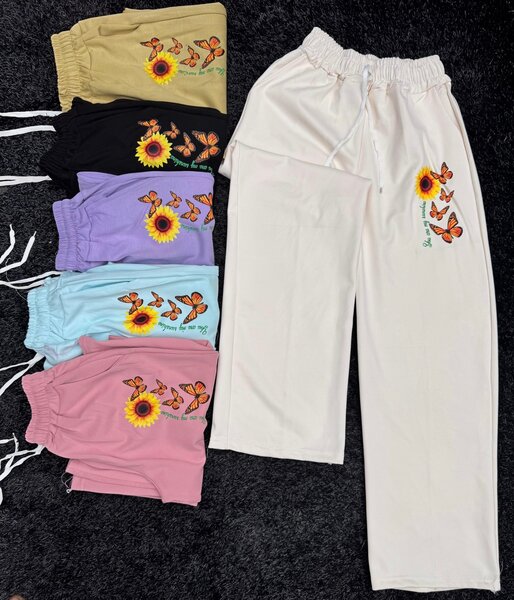 Floral Embroidered Sweatpants