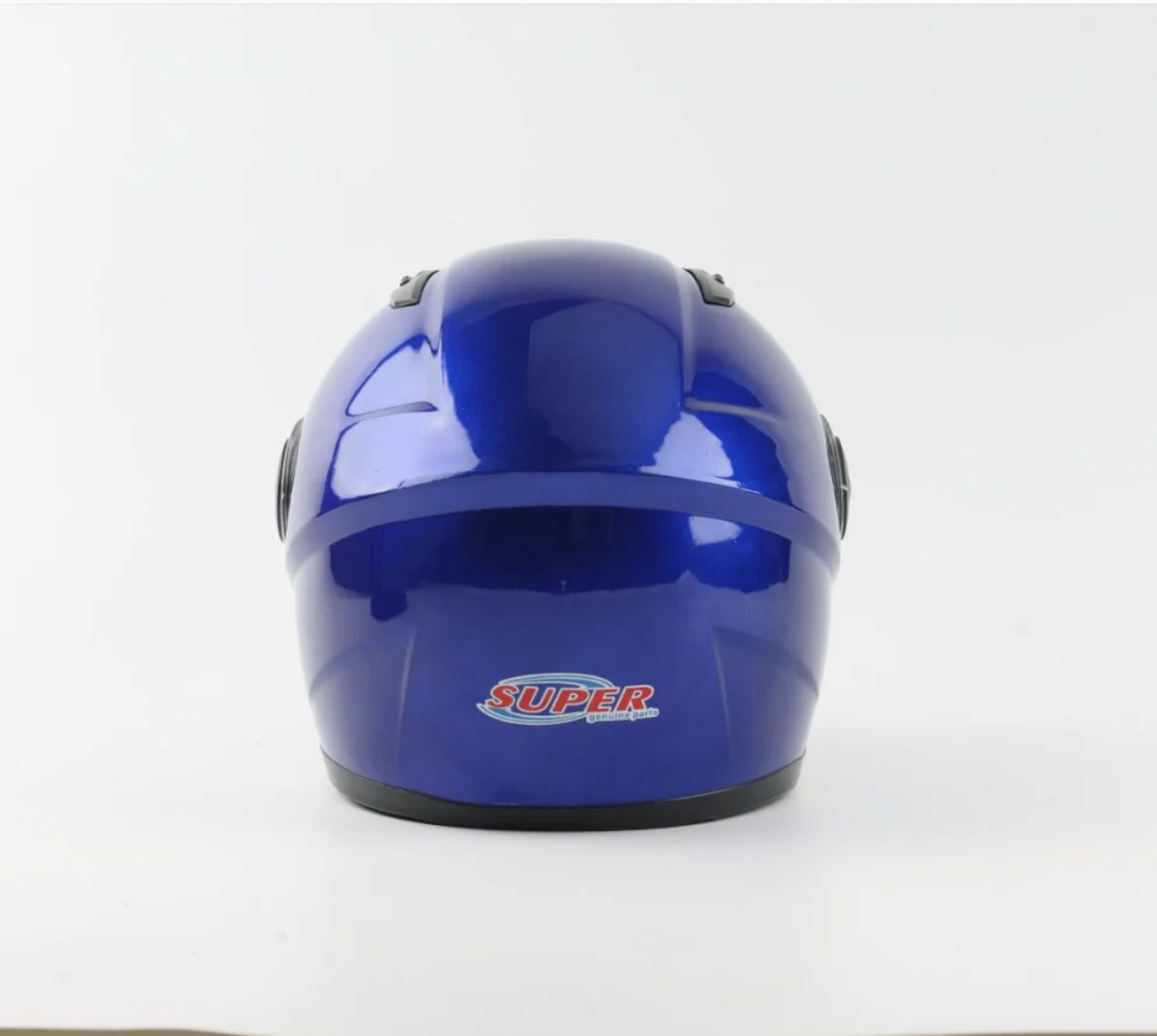 Casque de moto bleu