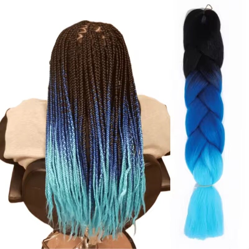 Mèches à tresses ombrées colorées