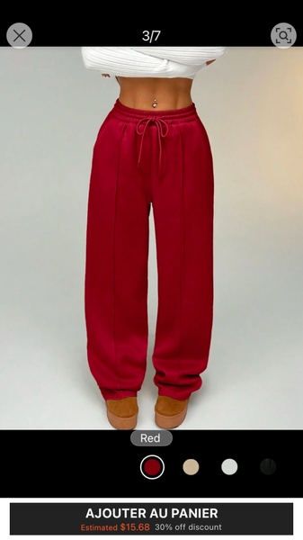 Pantalon de jogging rouge