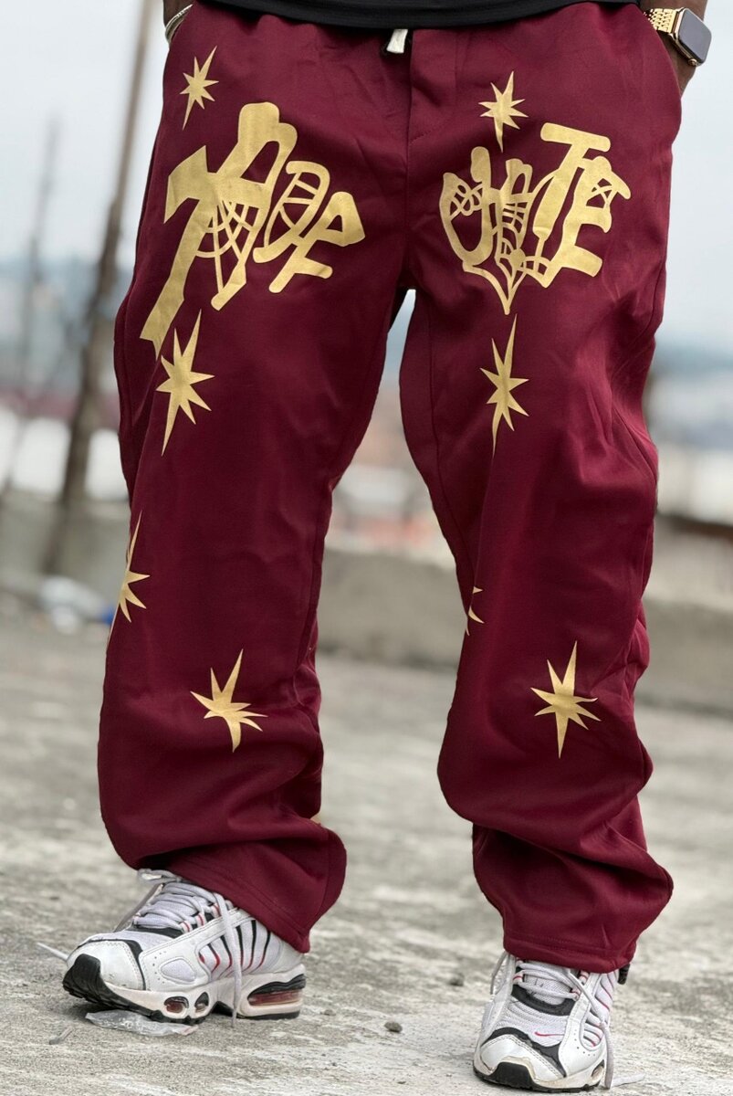 Pantalon streetwear imprimé étoiles