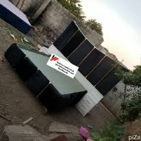 custom made bed with a high base