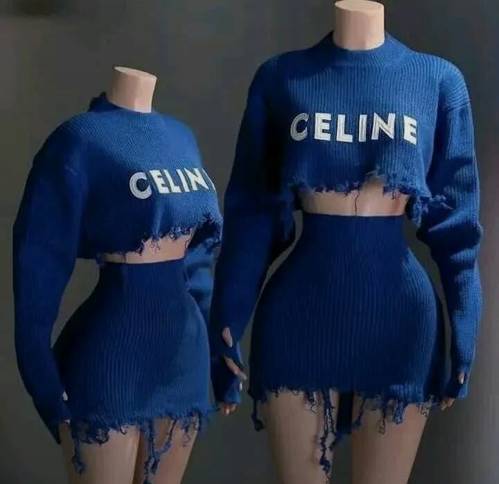 Robe bleue tendance femme