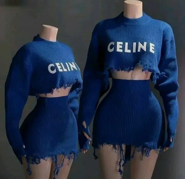 Robe bleue tendance femme