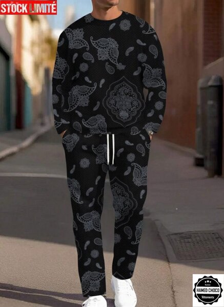 Ensemble Sweat à Motifs