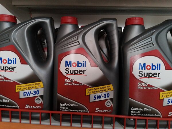 Mobil Super synthetic blend oil