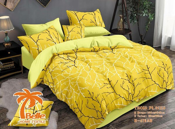 Parure de lit jaune design