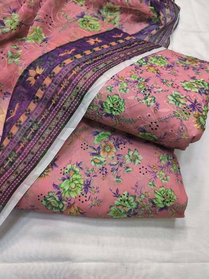 Printed lawn suit