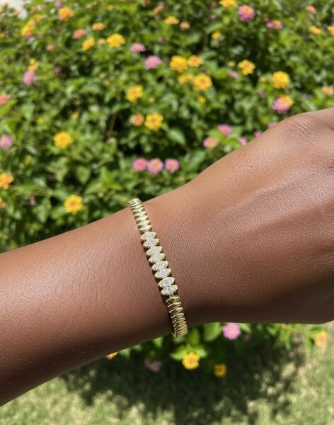 Bracelet en or étincelant