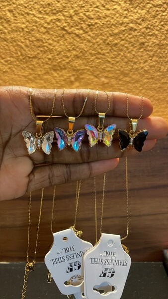 Colliers Papillon Acier Inoxydable