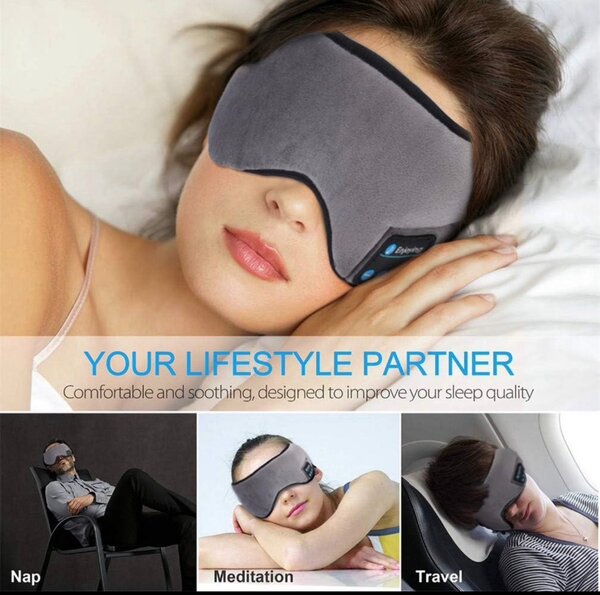 Bandeau De Sommeil Bluetooth Sans Fil, Dormir Doux Anti Brui