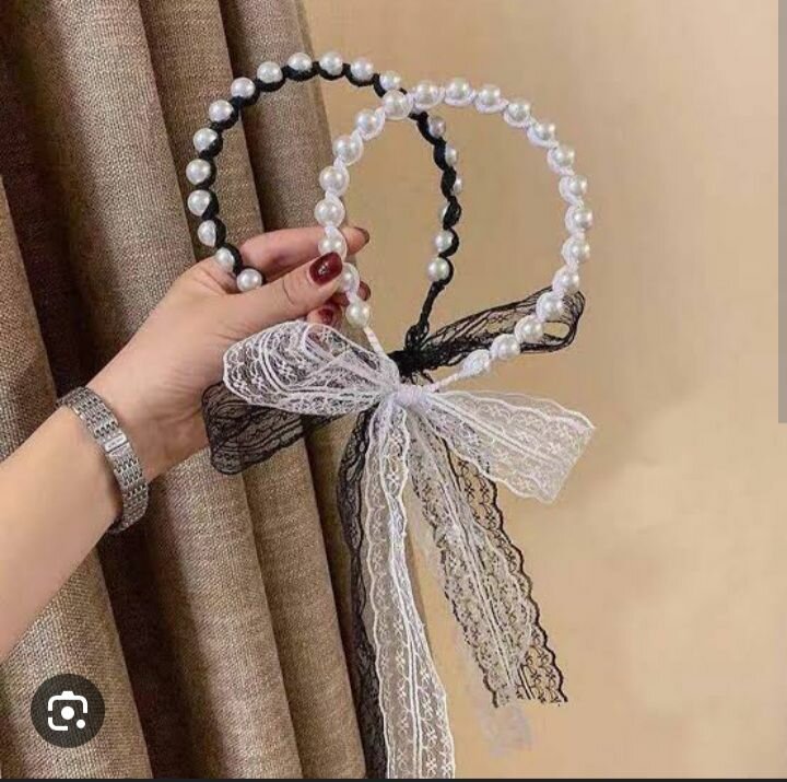 Korean style headband super fairy pearl lace