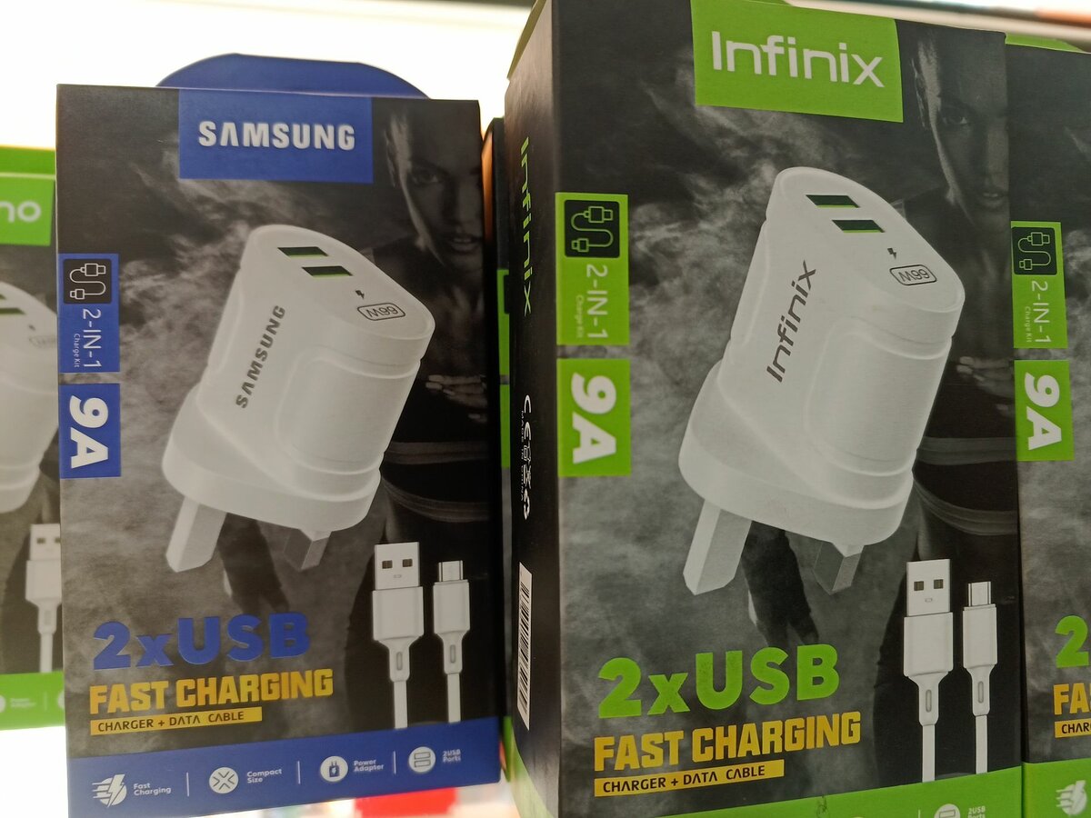 Samsung, Oraimo and infinix charger