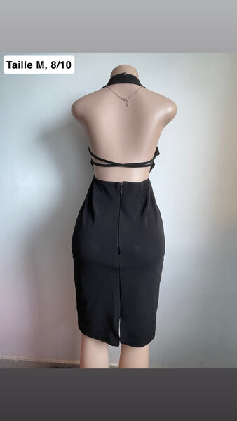 Elegant Black Halter Dress