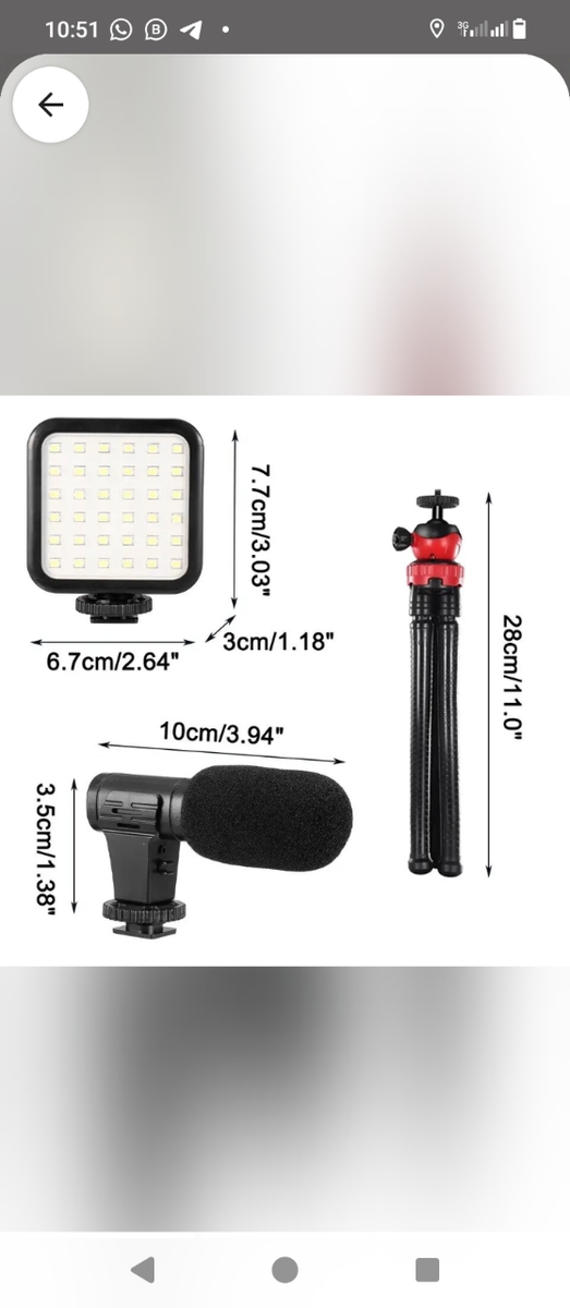 Kit vlog streaming téléphone micro