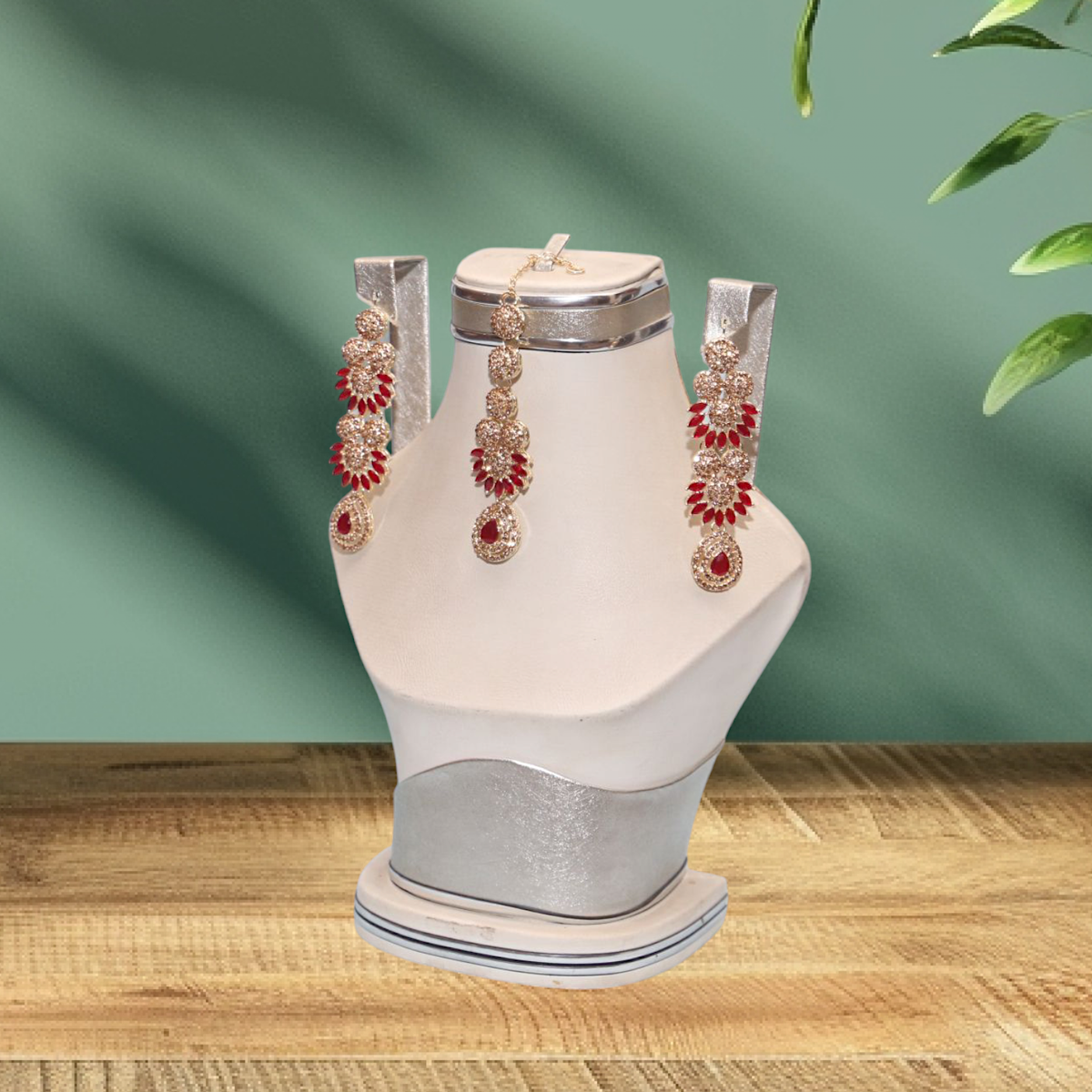 Bridal Gold Plated Crystal Bridal Set