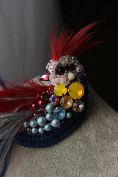 Брошь птица райская.