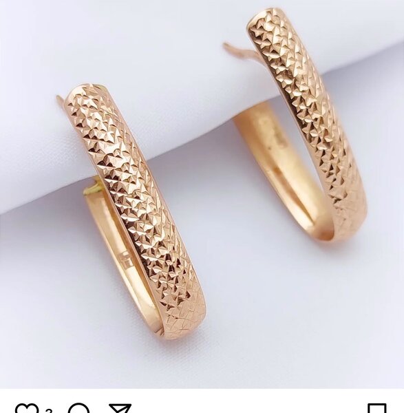 Серьги в красном золоте ,585 проба