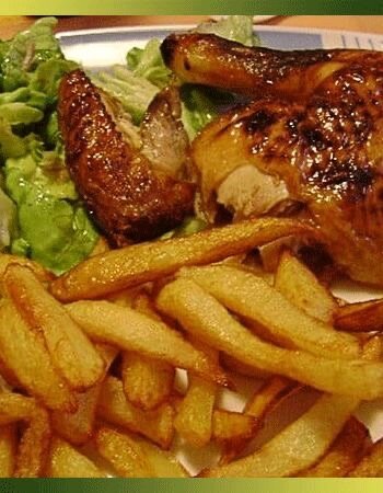 Poulet rôti et frites