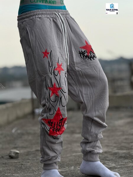 Pantalon de sport design étoilé