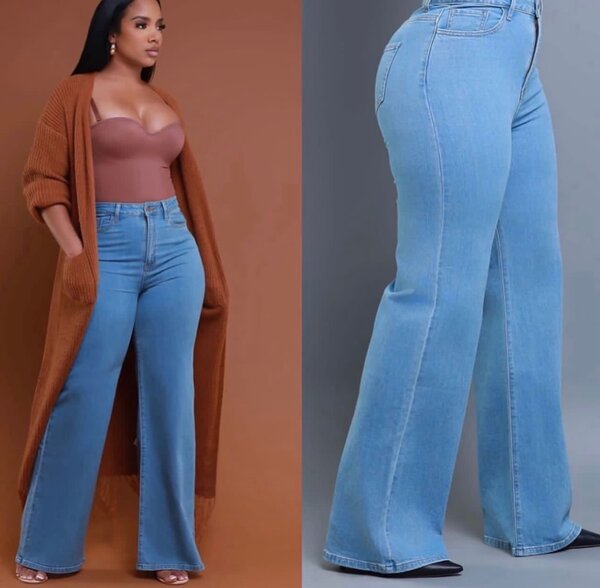 Wide leg jeans