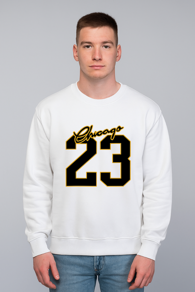 Sweat-shirt blanc Chicago 23