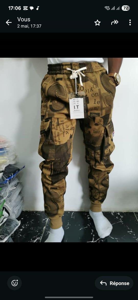 Pantalons cargo streetwear homme