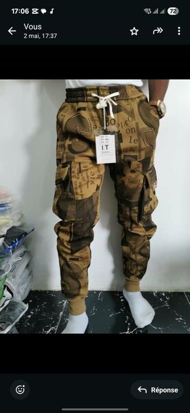 Pantalons cargo streetwear homme