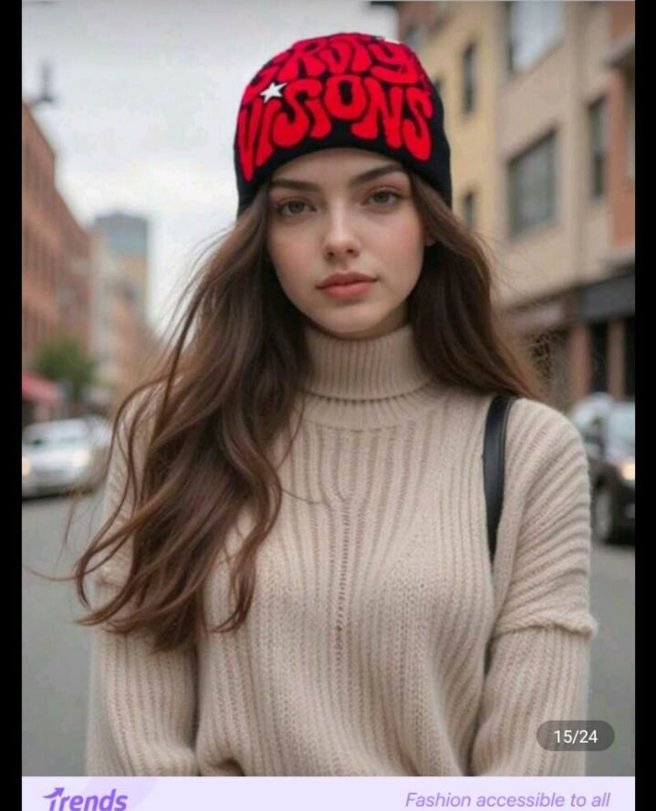 GROTY VISONS Bonnets en laine tricotés