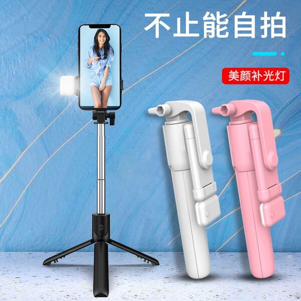 Selfie stick with light