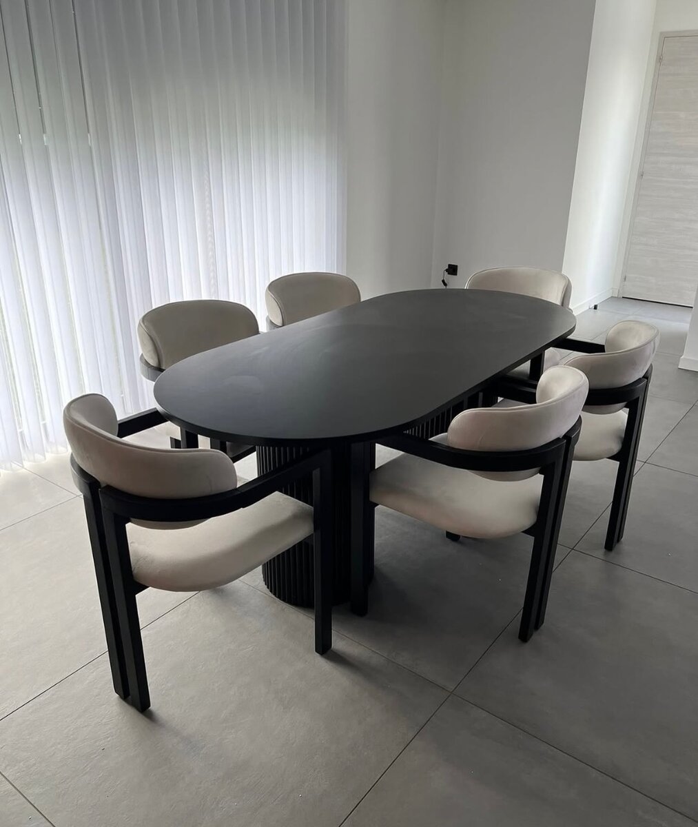 Table à manger moderne 6 places