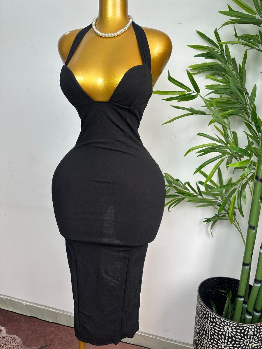 Robe Noire Élégante Femme