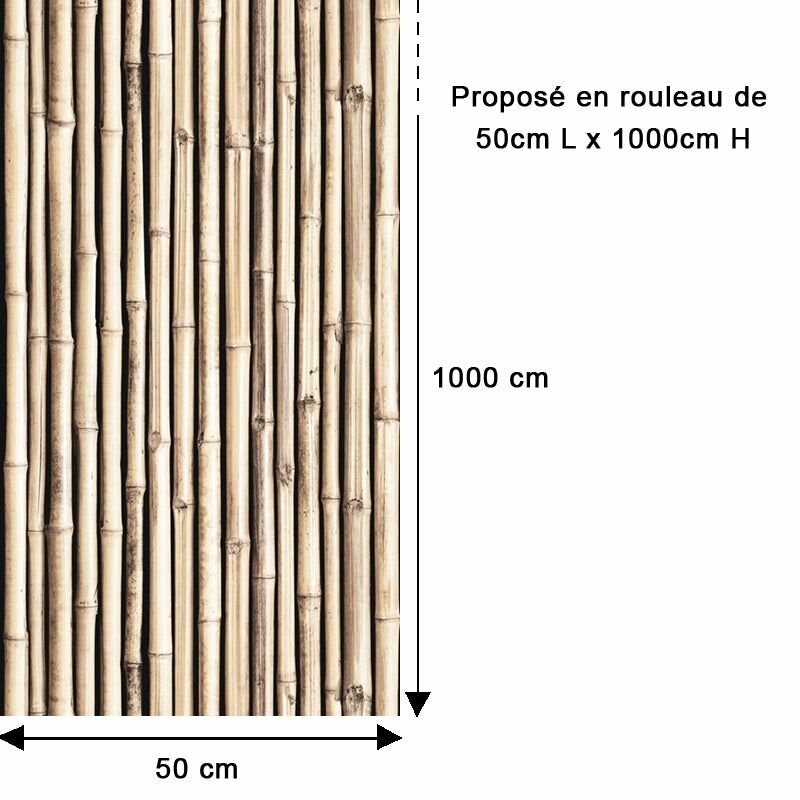 Papier peint bambou naturel