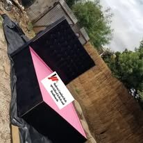 custom made bed with a high base