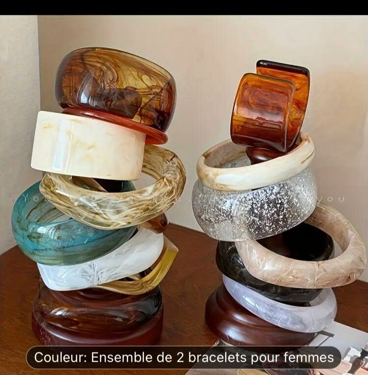 Bracelets en résine élégants