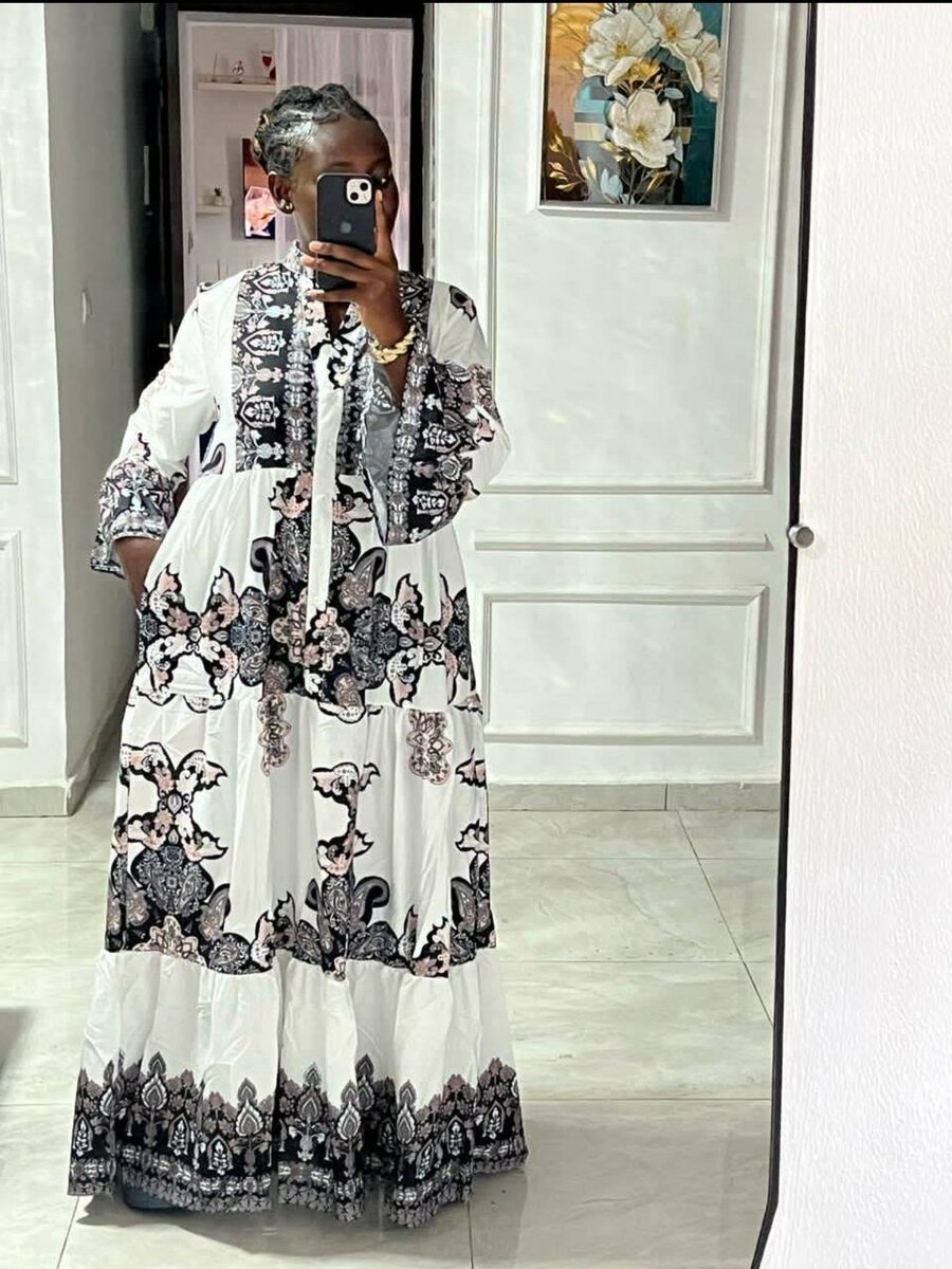 Robe longue bohème imprimée