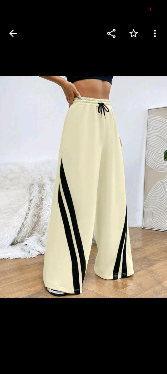 Pantalon large décontracté