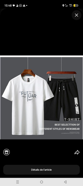 Ensemble T-shirt et Shorts Homme