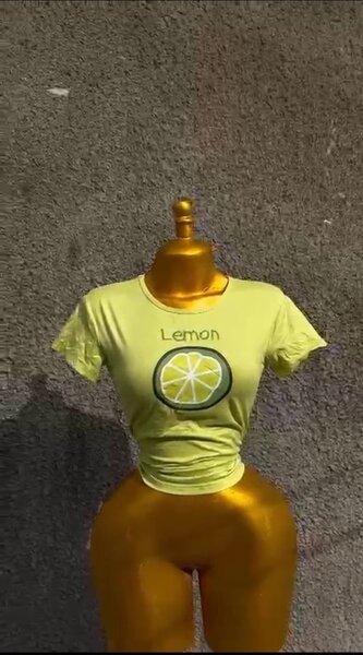 T-shirt citron tendance femme