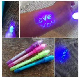 Pack of 2 Invisible Ink Pen Magic Ink Pen