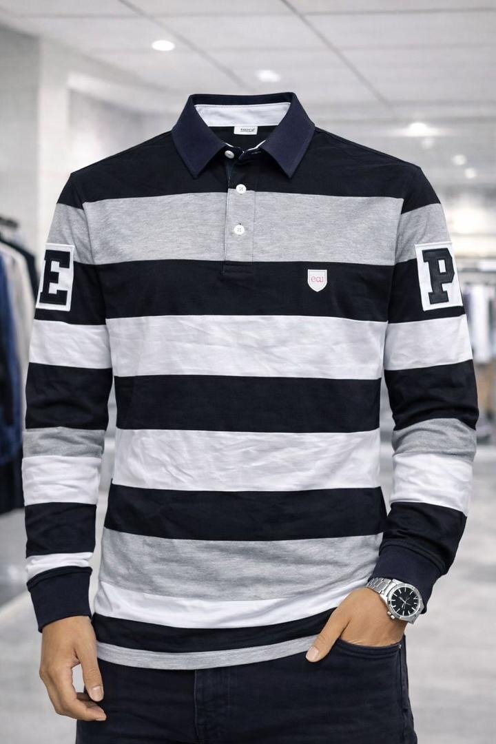 Polo à rayures pour homme