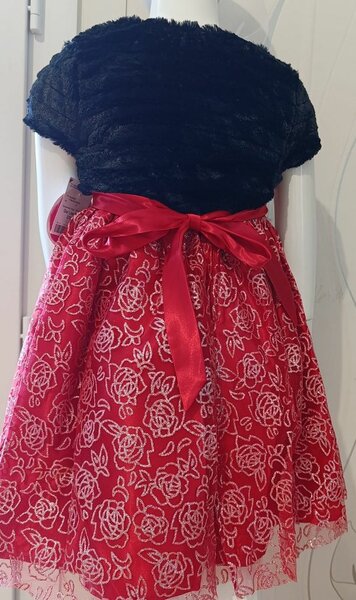 Robe Fille Rouge Élégante