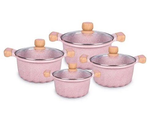 8 pieces marble coated cookware available now