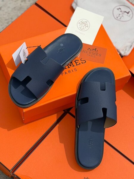 Sandales H bleu Hermès