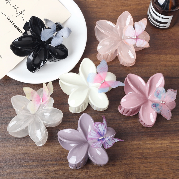 Pinces à cheveux fleurs colorées