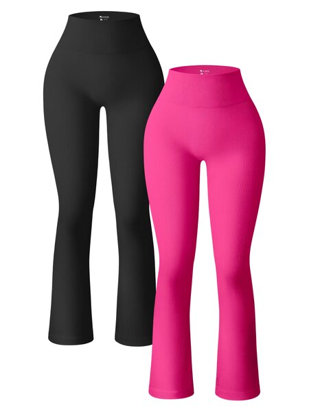 Pantalon évasé taille haute femme