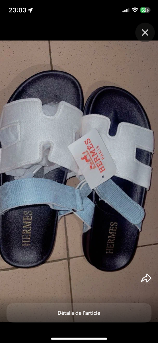 Sandales confort en cuir Hermes