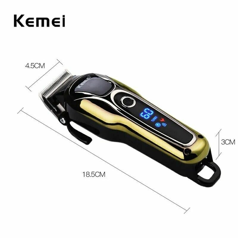 Kemei Tondeuse Electrique Rechargeable KM-1990 Cheveux Et Ba