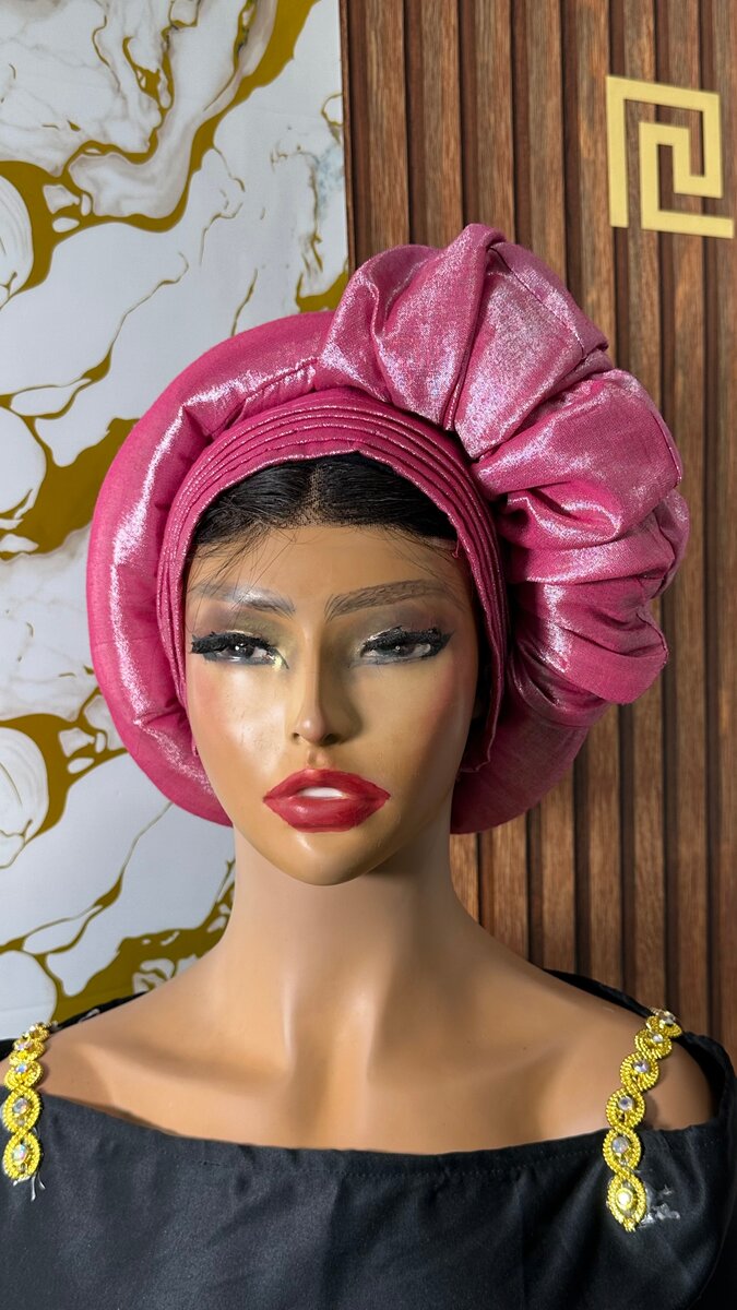 Chic Turban en Satin Rose