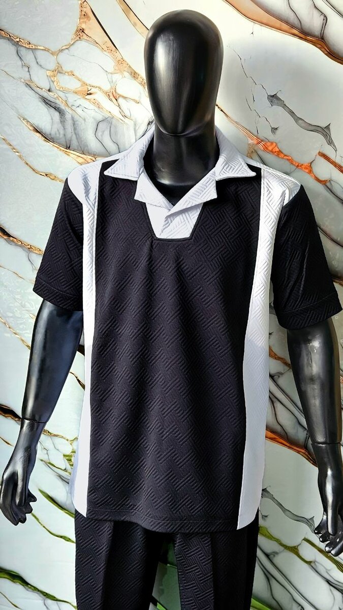 Polo ensemble noir et blanc